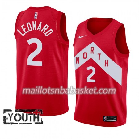 Maillot Enfant Toronto Raptors Kawhi Leonard 2 2018-19 Nike Rouge Swingman Maillot Enfant Toronto Raptors Kawhi Leonard 2 2018-19 Nike Rouge Swingman